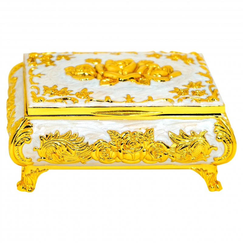 Զարդատուփ AV-7665 Էմալ. Միջին Ոսկյա Ուղղ. 3